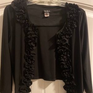 MSK Black Ruffled Top